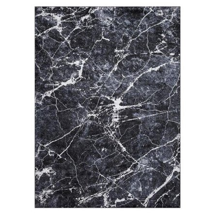 PISOS 9 x 13 ft. Napoli Abstract Area Rug, Anthracite PI1705205
